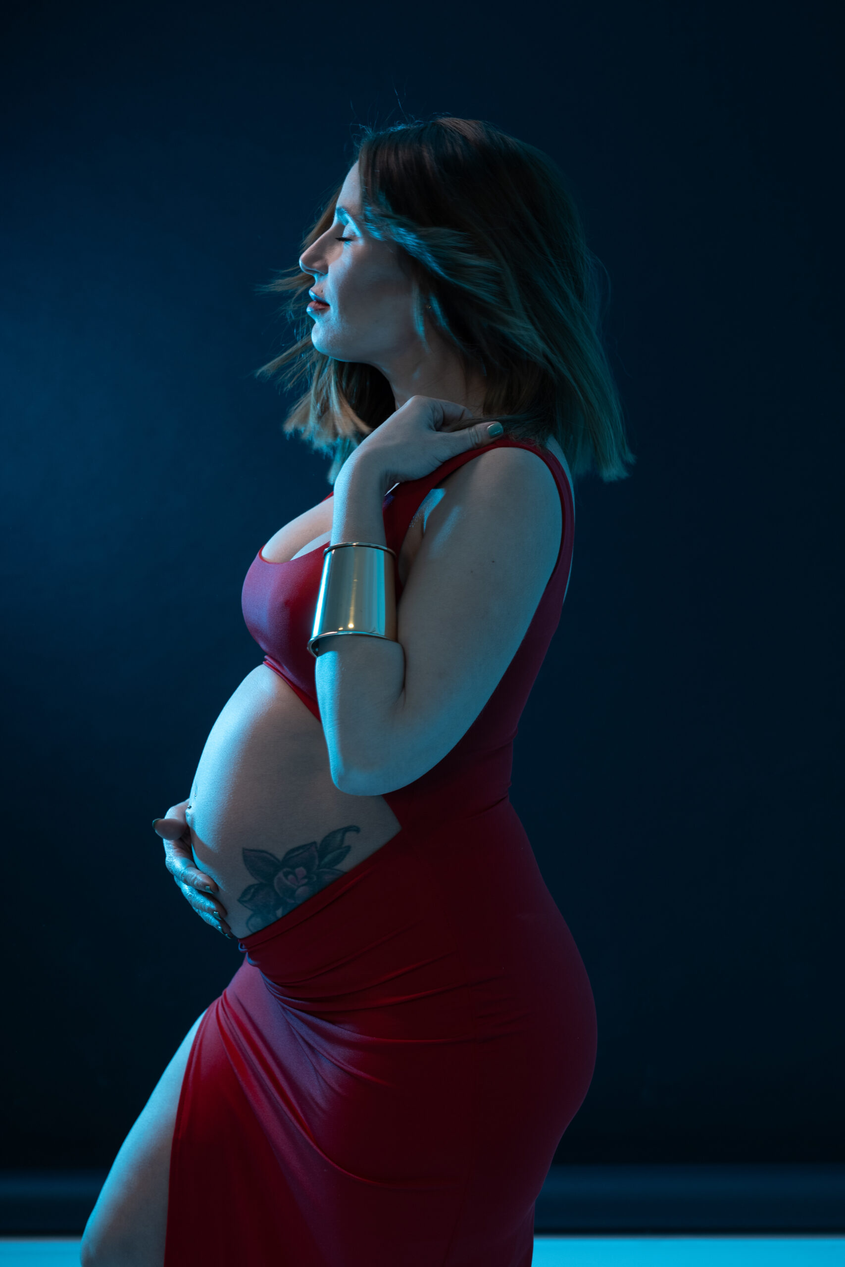 Sesión de maternidad en estudio